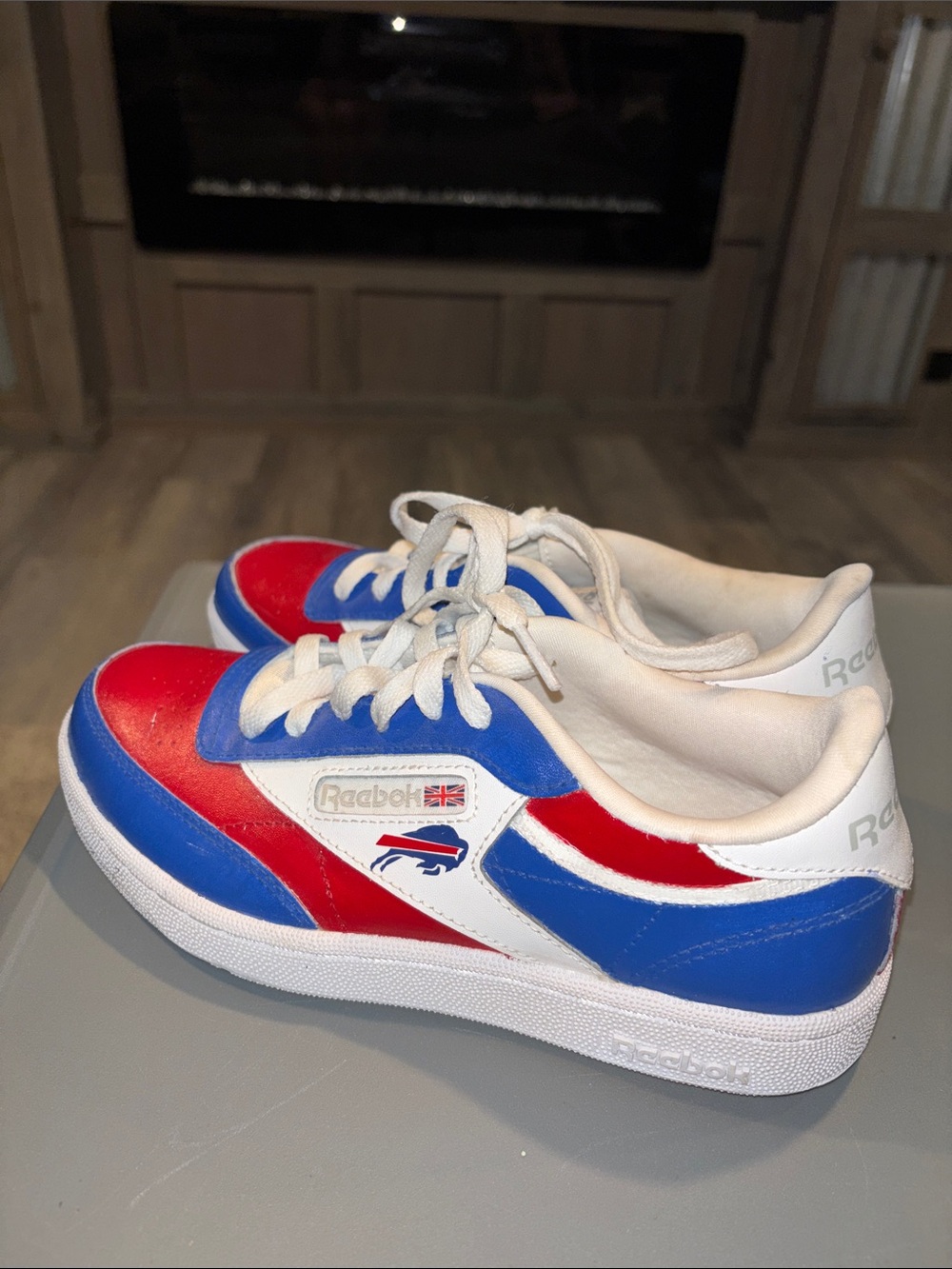 Buffalo Bills Reebok Kids Low-Top Sneakers - Red, Blue & White